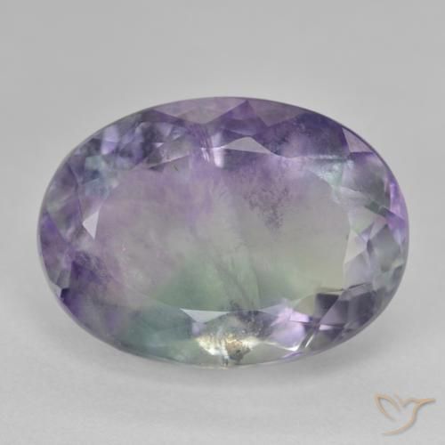 22.11ct Natural Multicolorido Fluorita, oval, SI