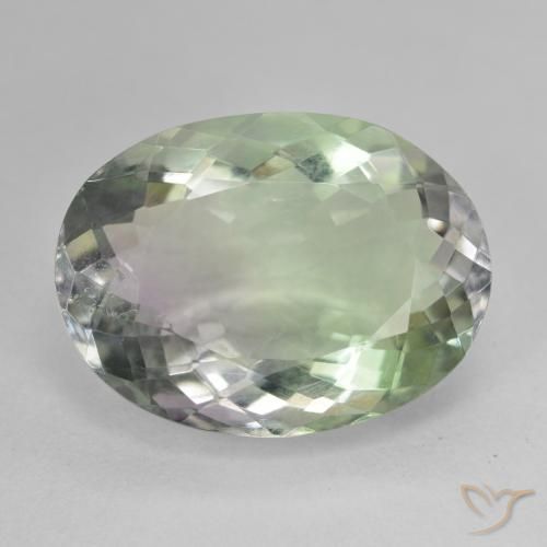 Fluorita de corte oval solto de 19,24 ct, 19,7 x 14,6 mm da Índia, Photo A