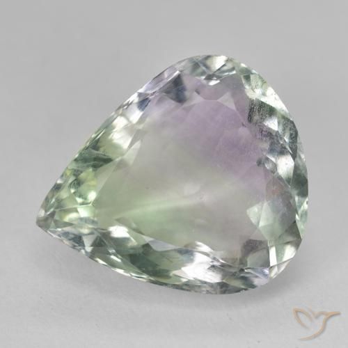 19.43ct Natural Multicolorido Fluorita, Formato de pêra, SI