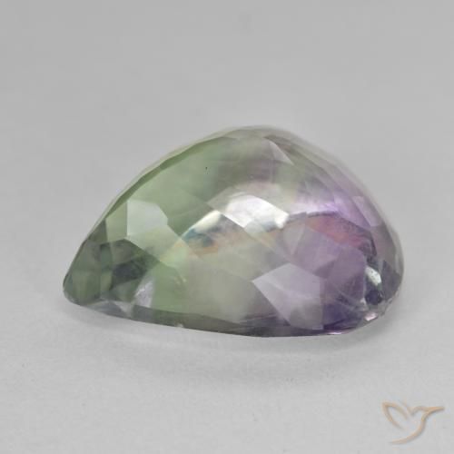 Fluorita Multicolorido Natural 19.43ct, Formato de pêra, SI