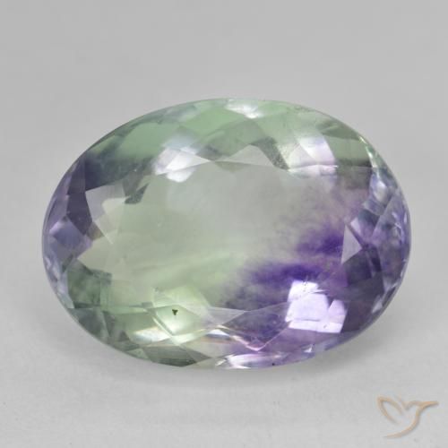 Fluorita de corte oval solto de 22,18 ct, 19,8 x 14,5 mm da Índia, Photo A
