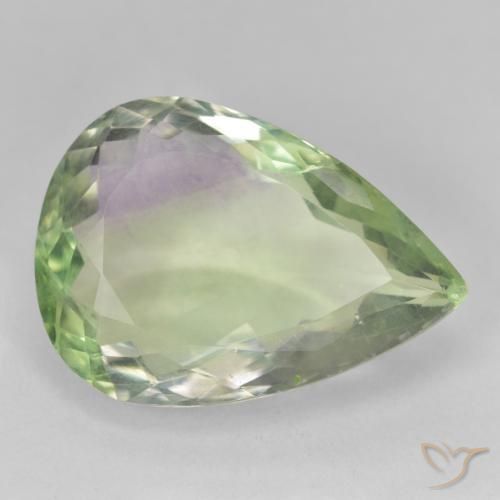 Fluorita Multicolorido Natural 26.09ct, Formato de pêra, VS-SI