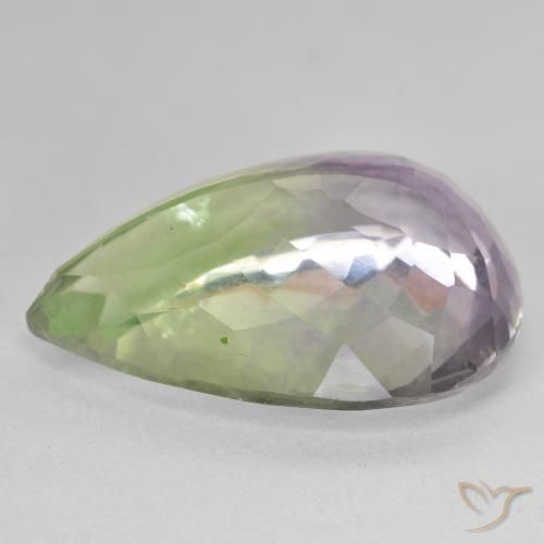 Fluorita Multicolorido Natural 26.09ct, Formato de pêra, VS-SI
