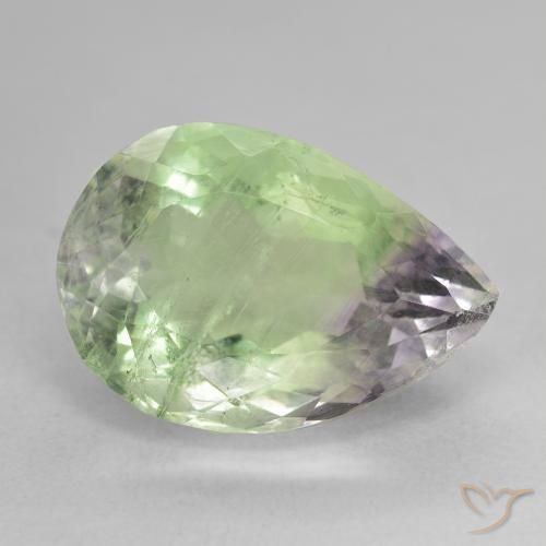Fluorita Multicolorido Natural 13.84ct, Formato de pêra, SI-I1