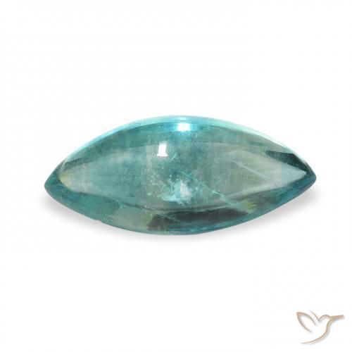 Fluorita Azul verde Natural 4.41ct, Marquesa, Transparente