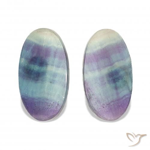 21.40ctw Multicolorido Fluorita, oval, Transparente
