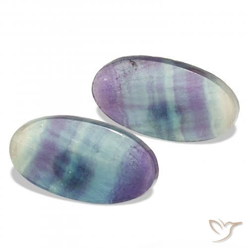Pedras preciosas de Fluorita Multicolorido natural de 21.40 ct, oval, Transparente