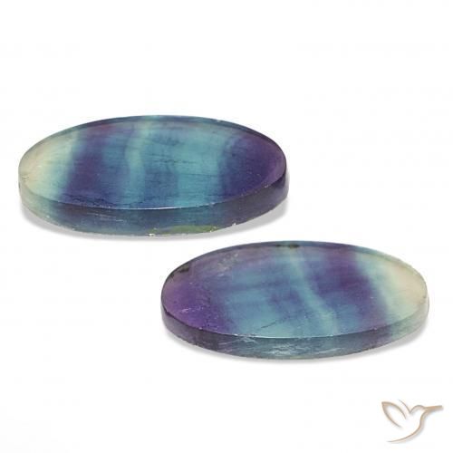 Pedras preciosas de Fluorita Multicolorido natural de 21.40 ct, oval, Transparente