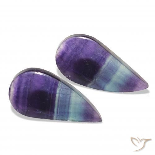 Pedras preciosas de Fluorita Multicolorido natural de 20.61 ct, Formato de pêra, Transparente