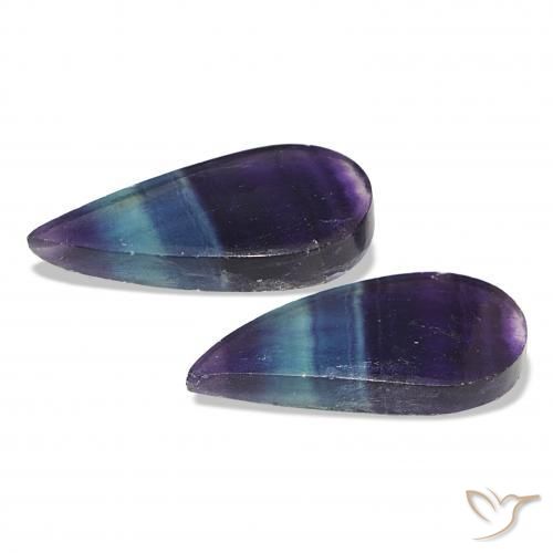 Pedras preciosas de Fluorita Multicolorido natural de 20.61 ct, Formato de pêra, Transparente