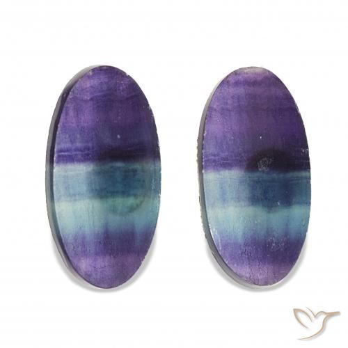 23.90ctw Multicolorido Fluorita, oval, Transparente