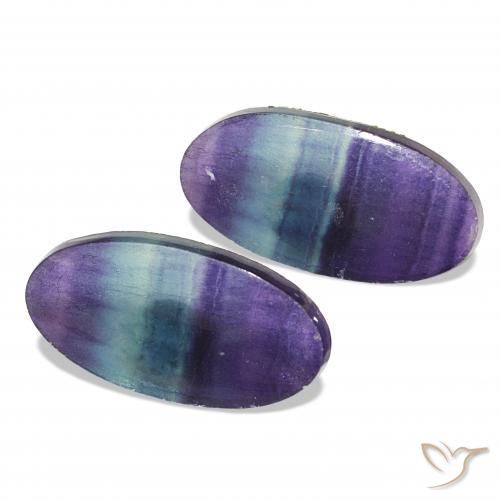 Pedras preciosas de Fluorita Multicolorido natural de 23.90 ct, oval, Transparente