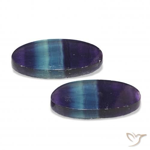 Pedras preciosas de Fluorita Multicolorido natural de 23.90 ct, oval, Transparente
