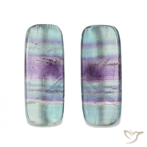 43.79ctw Multicolorido Fluorita, baguete, Transparente
