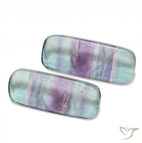 Pedras preciosas de Fluorita Multicolorido natural de 43.79 ct, baguete, Transparente