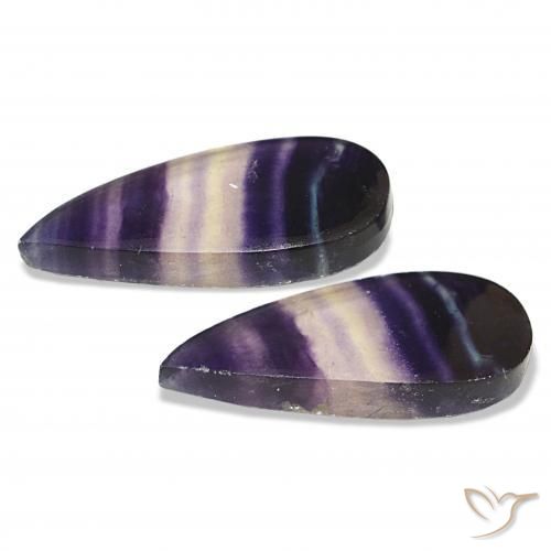 Pedras preciosas de Fluorita Multicolorido natural de 21.16 ct, Formato de pêra, Transparente