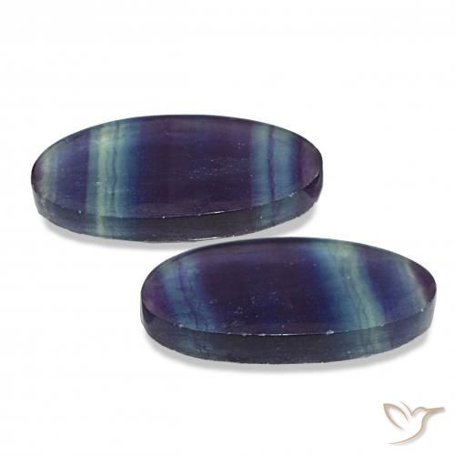 Pedras preciosas de Fluorita Multicolorido natural de 22.07 ct, oval, Transparente