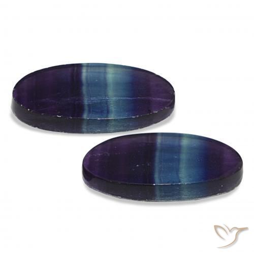 Pedras preciosas de Fluorita Multicolorido natural de 24.57 ct, oval, Transparente