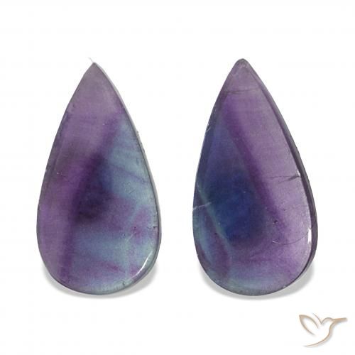 Pedras preciosas de Fluorita Multicolorido natural de 16.89 ct, Formato de pêra, Transparente