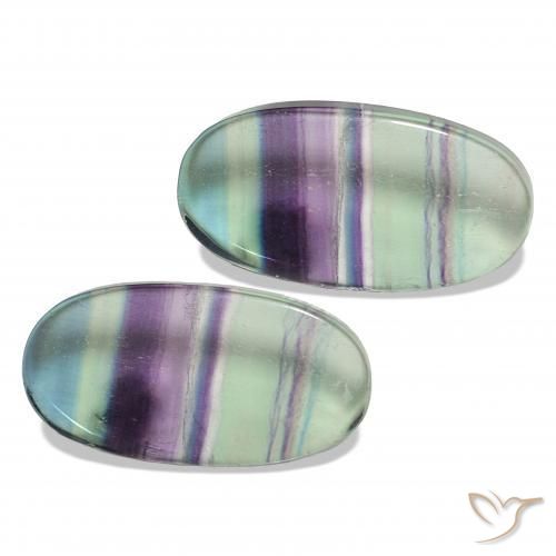 Pedras preciosas de Fluorita Multicolorido natural de 79.28 ct, oval, Transparente