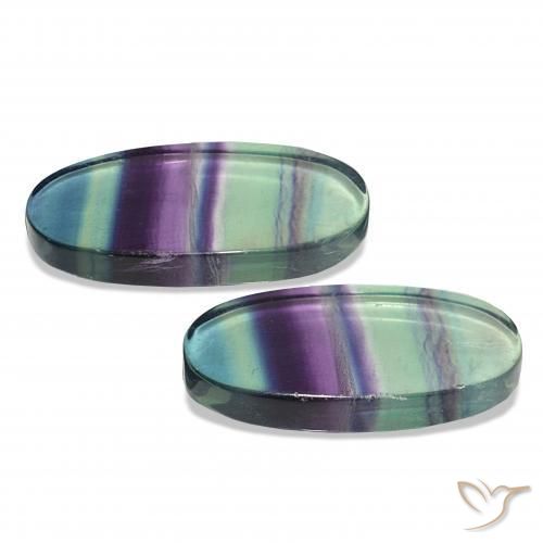 Pedras preciosas de Fluorita Multicolorido natural de 79.28 ct, oval, Transparente