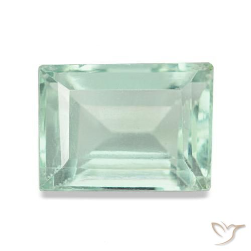 Fluorita verde natural 2,30ct, baguete, VS