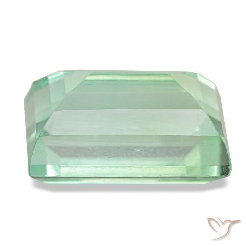 Fluorita verde natural 8,77ct, baguete, VS