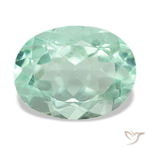 5.65ct verde fluorita, oval, VS