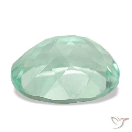 Fluorita verde natural 5,65ct, corte oval, VS