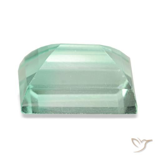 Fluorita verde natural 4,58ct, baguete, VS