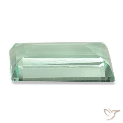 Fluorita verde natural 6,15ct, baguete, VS