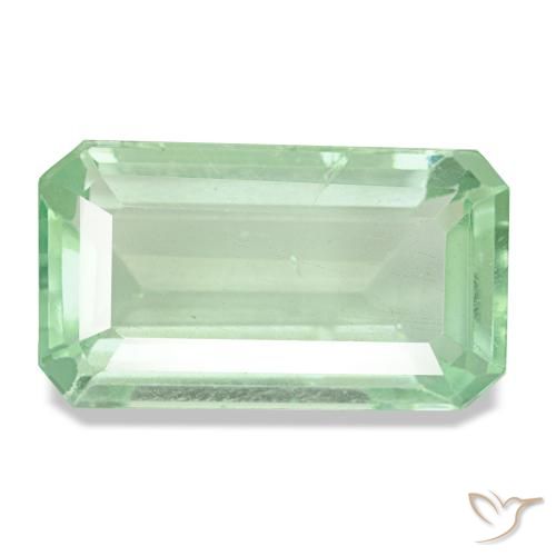 11.28ct verde fluorita, corte esmeralda, VS-SI