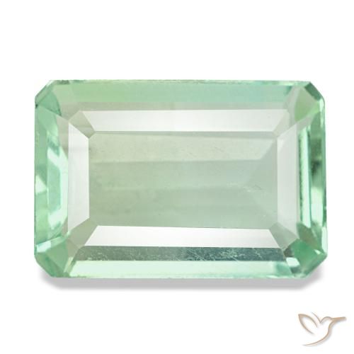 9.44ct verde fluorita, corte esmeralda, VS