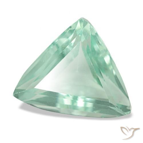 Fluorita verde natural 6,36ct, trillion, VS