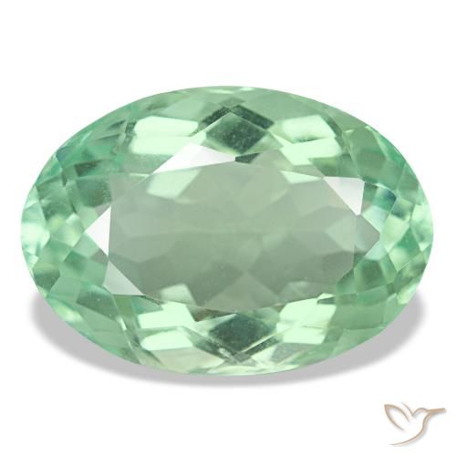 11.73ct verde fluorita, oval, VS
