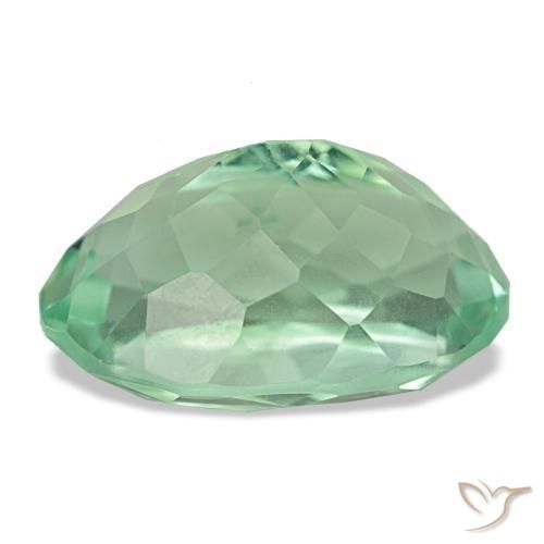 Fluorita verde natural 11,73ct, corte oval, VS