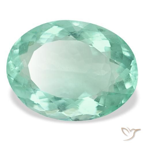 Fluorita turquesa natural 23,22ct, corte oval, VS