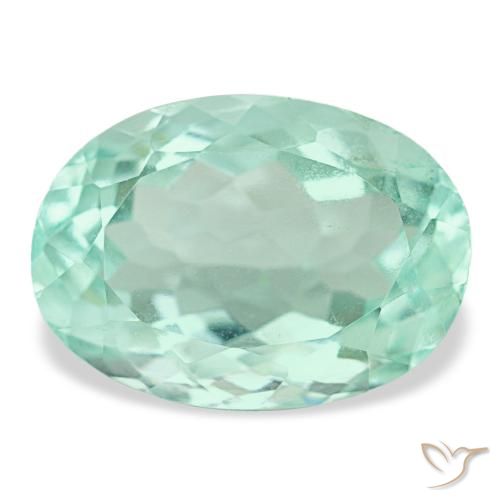 Fluorita turquesa natural 8,18ct, corte oval, VVS-VS