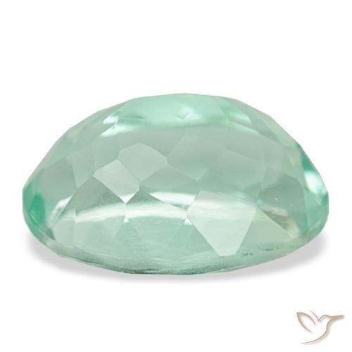 Fluorita turquesa natural 8,18ct, corte oval, VVS-VS