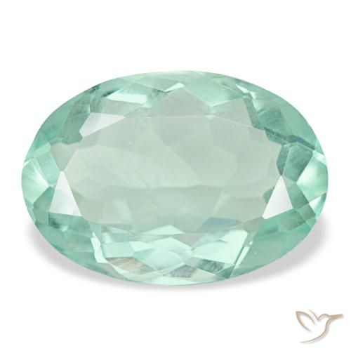 8.57ct turquesa fluorita, oval, VVS-VS