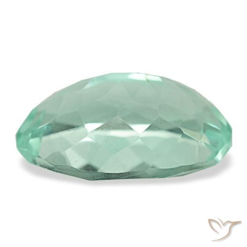 Fluorita turquesa natural 8,57ct, corte oval, VVS-VS