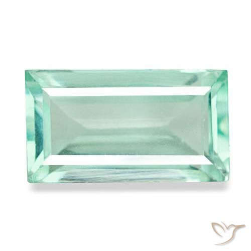 6.18ct turquesa fluorita, baguete, VVS-VS