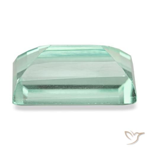 Fluorita turquesa natural 6,18ct, baguete, VVS-VS