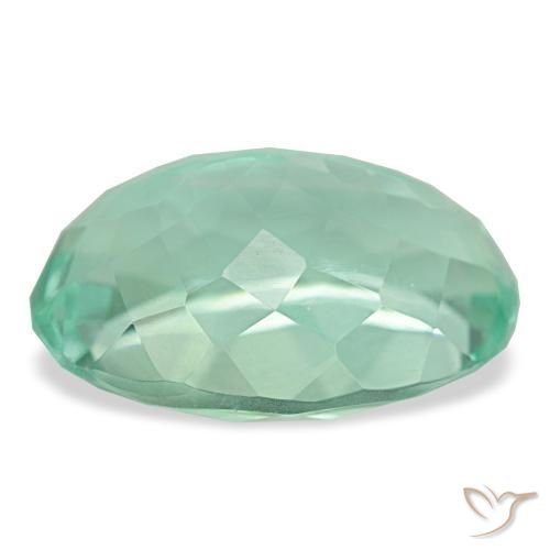 Fluorita turquesa natural 14,55ct, corte oval, VVS-VS