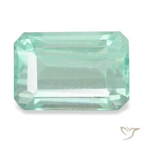 9.24ct turquesa fluorita, corte esmeralda, VVS-VS
