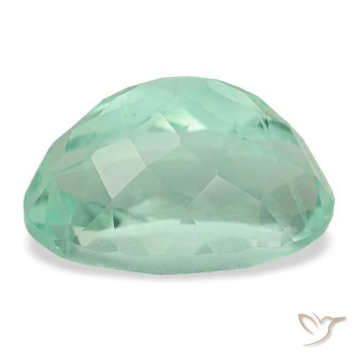 Fluorita turquesa natural 9,72ct, corte oval, VVS-VS