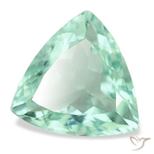 Fluorita turquesa natural 6,54ct, trillion, VVS-VS