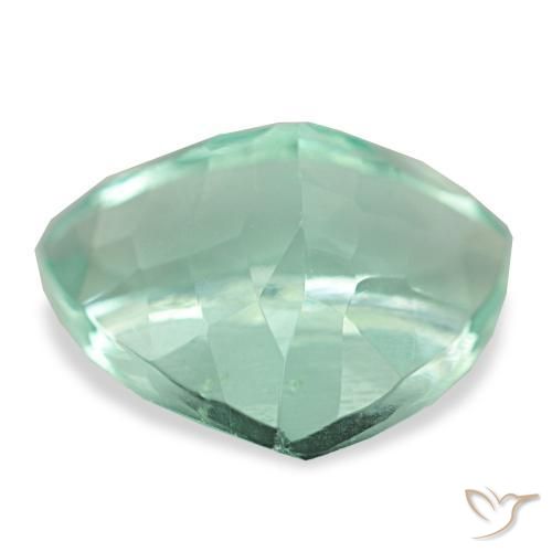 Fluorita turquesa natural 6,54ct, trillion, VVS-VS