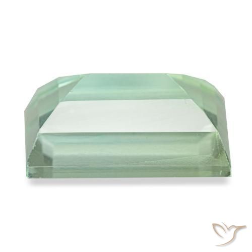 Fluorita turquesa natural 4,82ct, baguete, VVS-VS