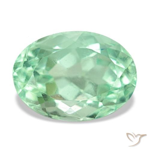 4.87ct verde fluorita, oval, VS